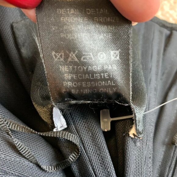 Jay Ahr black strapless chain trim babydoll dress - Picture 7 of 11